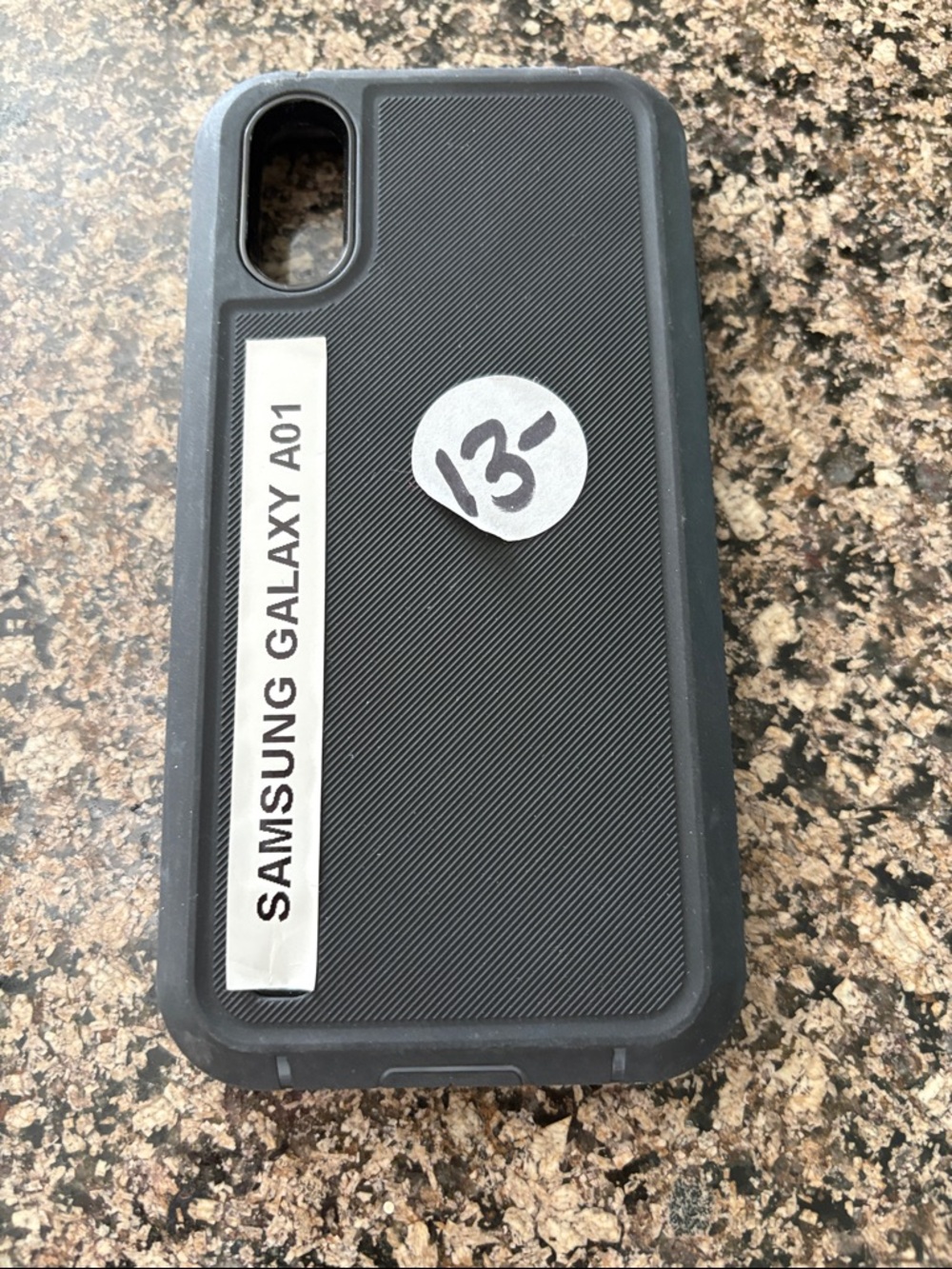 Samsung Galaxy A01 Rugged Black Textured Case